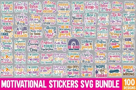 Download Funny Motivational Stickers SVG Bundle - Stickers svg Collection