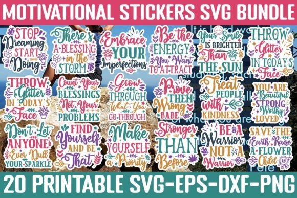 Download Motivational Stickers SVG Bundle - Stickers svg Collection