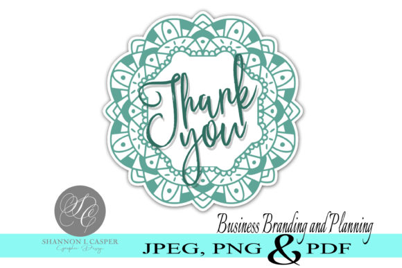 Download Mandala Thank You Print and Cut Sticker - Premium Resources