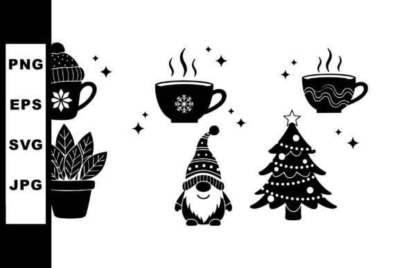 Download Winter Holiday Vector Set with Hot Drink - Holiday vector set Collection