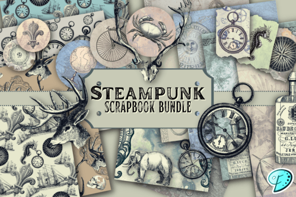 Download Steampunk Scrapbook Bundle - Scrapbook Collection