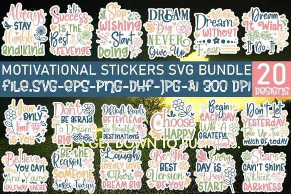 Download Motivational Stickers SVG Bundle - Stickers svg Collection