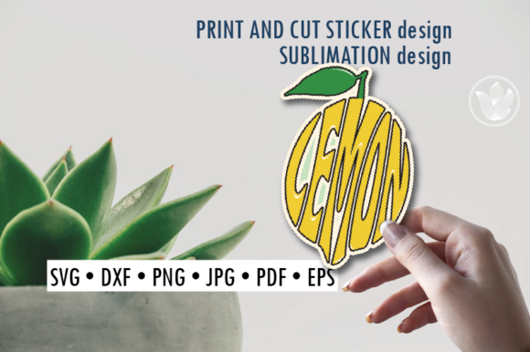 Download Lemon Print and Cut Sticker, Sublimation - Print and cut sticker Collection