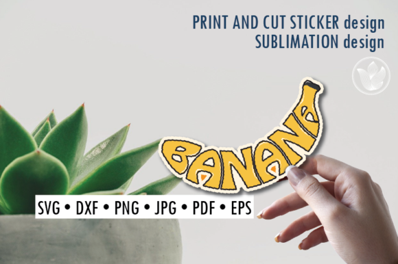 Download Banana Print and Cut Sticker - Print and cut sticker Collection