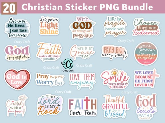 Download Christian Digital Stickers Svg Bundle - Stickers svg Collection