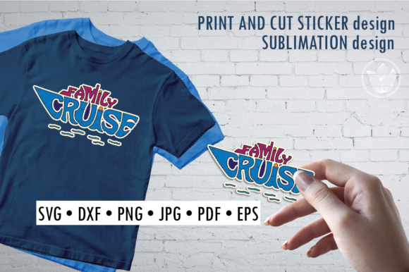 Download Family Cruise Print and Cut Sticker - Premium Resources