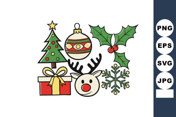 Download Christmas Holiday Vector Set with Tree, - Holiday vector set Collection
