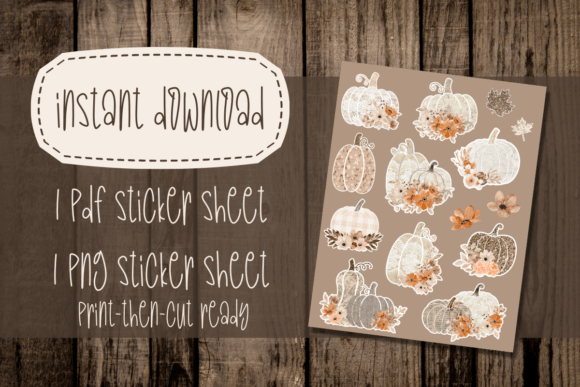 Download Fall Floral Print and Cut Sticker Set - Premium Resources