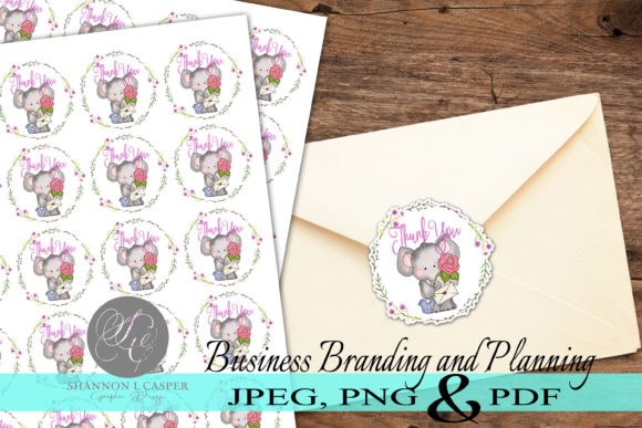Download Elephant Thank You Print and Cut Sticker - Premium Bundle