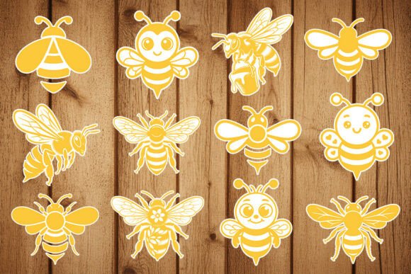 Download Bee Stickers SVG Bundle - Stickers svg Collection