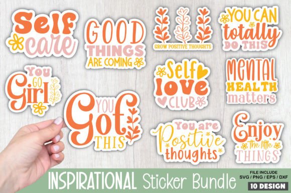 Download Inspirational Stickers SVG Bundle - Stickers svg Collection
