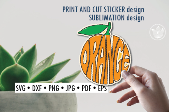 Download Orange Print and Cut Sticker - Print and cut sticker Collection
