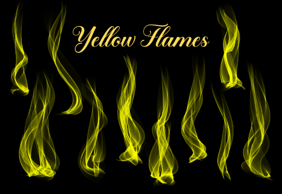 Download Bright Yellow Realistic Flames - Realistic Collection